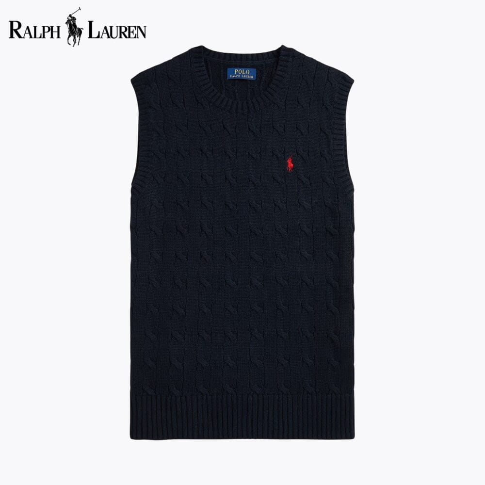 RL Cable-Knit Cotton Sweater Vest