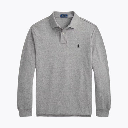 RL Mesh Long-Sleeve Polo Shirt